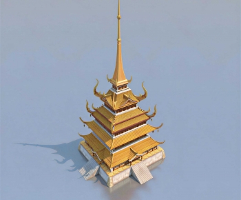 Southeast Asian Style Building Appearance-ID:384969953
