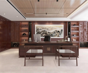New Chinese Style Manager's Office-ID:387339121