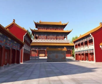 Chinese Style Ancient Architectural Buildings-ID:546041019