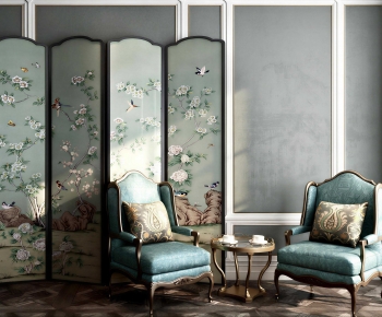 New Chinese Style Single Sofa-ID:299459937