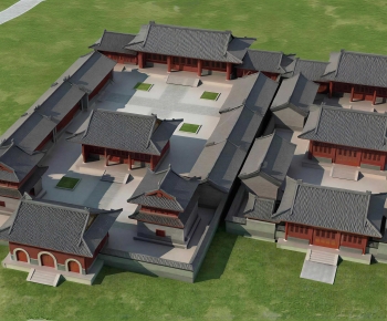 Chinese Style Ancient Architectural Buildings-ID:345870028