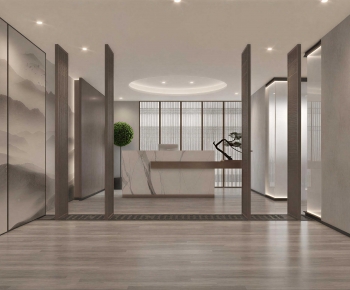 New Chinese Style Office Reception Desk-ID:831789975