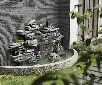 New Chinese Style Rockery Waterscape-ID:611902001