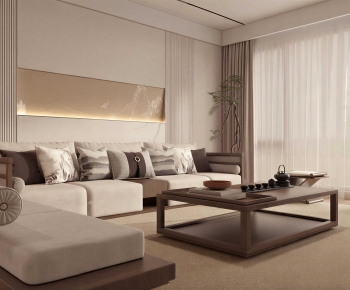 New Chinese Style A Living Room-ID:580696113