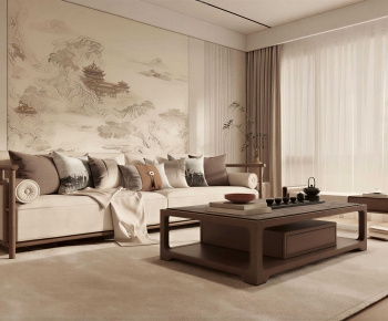 New Chinese Style A Living Room-ID:962150106