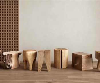 Wabi-sabi Style Stool-ID:288398984