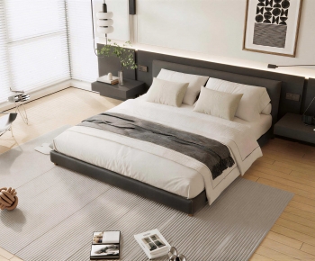 Retro Style Double Bed-ID:935609362