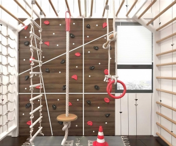 Industrial Style Children's Room Activity Room-ID:527522091