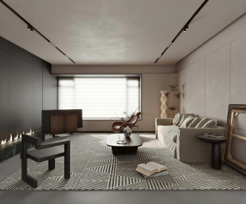 Wabi-sabi Style A Living Room-ID:983649022