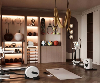 Modern Home Fitness Room-ID:680360081