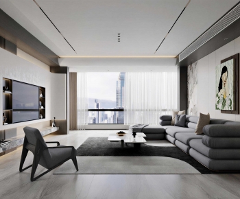 Modern A Living Room-ID:391124968
