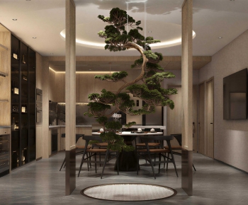 New Chinese Style Dining Room-ID:349199846