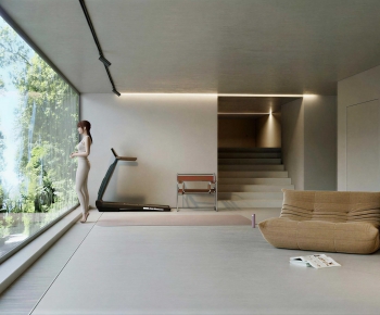 Modern Home Fitness Room-ID:296586992