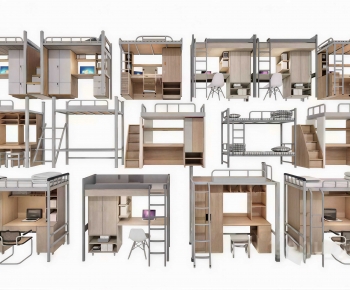 Modern Bunk Bed-ID:384031068