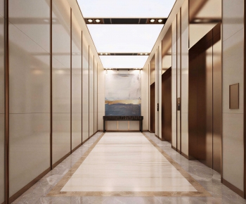 Modern Office Elevator Hall-ID:646959073