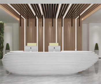 Modern Office Reception Desk-ID:910398015