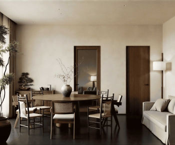 Wabi-sabi Style Dining Room-ID:606611015