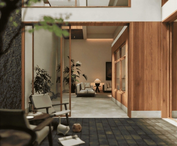 New Chinese Style A Living Room-ID:666220239