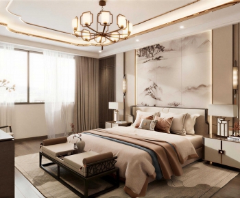 New Chinese Style Bedroom-ID:655919084