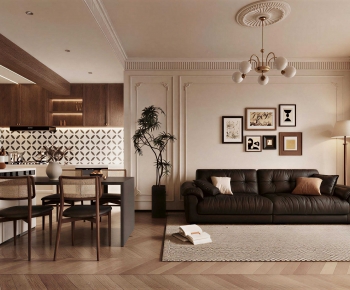 French Style A Living Room-ID:457734111