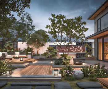 Modern Courtyard/landscape-ID:678091051