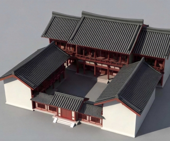 Chinese Style Ancient Architectural Buildings-ID:654749933