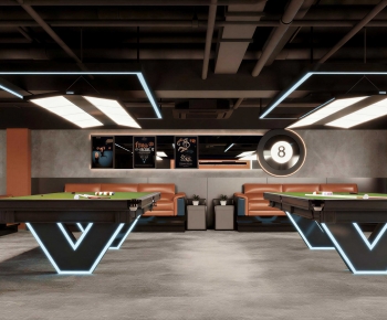 Industrial Style Billiard Room-ID:787271021