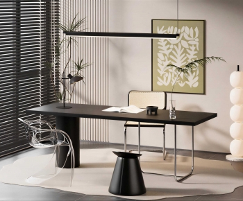 Modern Computer Desk And Chair-ID:684412005