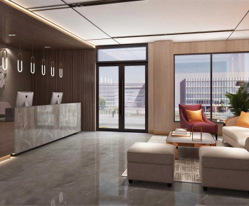 Modern Office Reception Desk-ID:876617916
