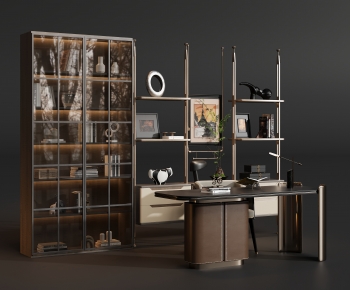 Modern Computer Desk And Chair-ID:362023122