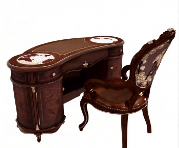 European Style Computer Desk And Chair-ID:733104949