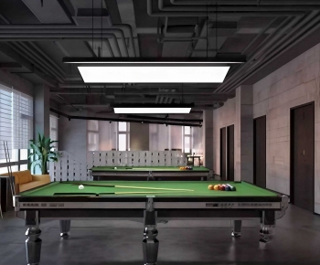 Industrial Style Billiards Room-ID:880551104