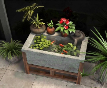 New Chinese Style Rockery Waterscape-ID:990519571