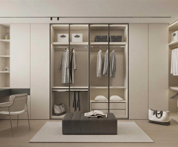 Modern Clothes Storage Area-ID:510968927