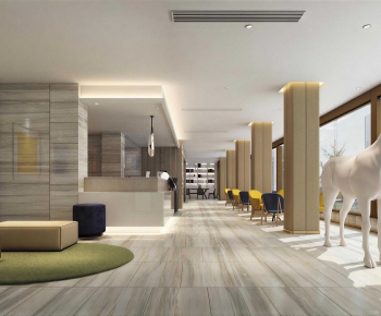 Modern Office Reception Desk-ID:617647893