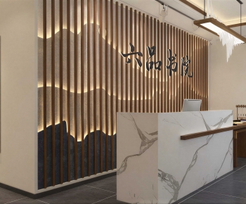 New Chinese Style Office Reception Desk-ID:617297892