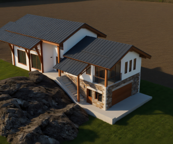 New Chinese Style Residential Building-ID:951740982