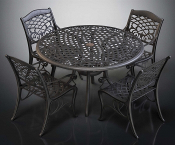 Retro Style Leisure Table And Chair-ID:631829025