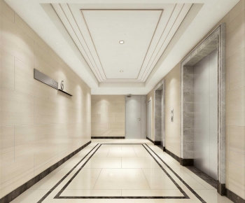 Modern Office Elevator Hall-ID:116576915