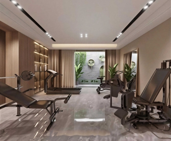 Modern Home Fitness Room-ID:383081917