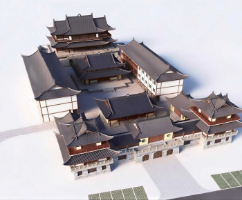 Chinese Style Ancient Architectural Buildings-ID:460479028