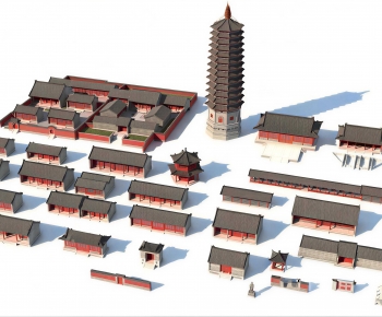Chinese Style Religious Architecture-ID:310484892