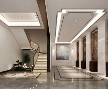 New Chinese Style Hallway-ID:805261116