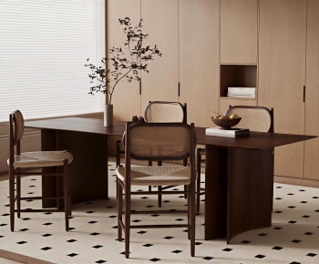 Wabi-sabi Style Dining Table And Chairs-ID:635587931