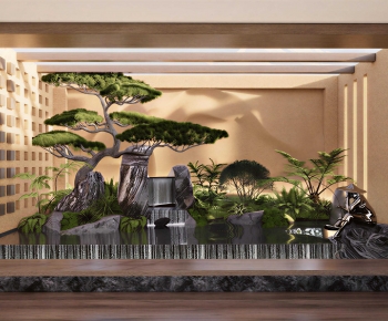 New Chinese Style Plant Landscaping-ID:976531036