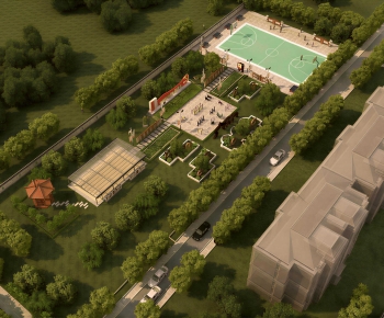 New Chinese Style Architectural Bird's-eye View Planning-ID:703825005