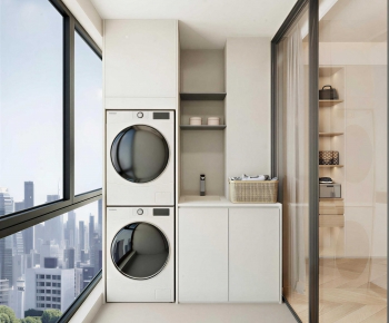 Modern Laundry Cabinet-ID:566452982