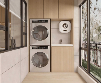 Modern Balcony Laundry Room-ID:202853923