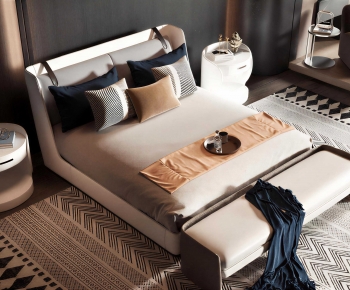 Modern Double Bed-ID:755234009