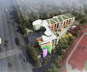 Modern Architectural Bird's-eye View Planning-ID:855554102